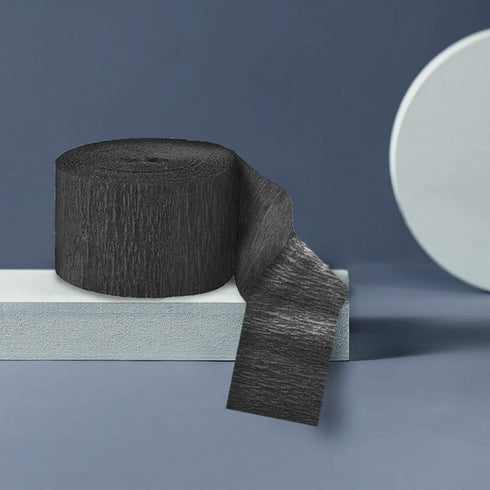 Black and Gold Crepe Paper Streamers (2 Rolls Each Color)...