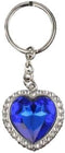 Shamrock Gift Co Titanic Heart of the Ocean Keyring, Silver/Blue...