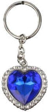 Shamrock Gift Co Titanic Heart of the Ocean Keyring, Silver/Blue...