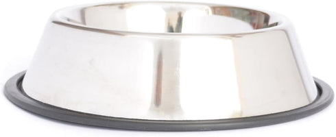 ICONIC PET 96 oz/ 12 Cup Stainless-Steel Non-Skid Pet Food/Water Bowl with Rubber Ring - Rust Free, Dog/Cat Feeding Bowl is Dishwasher Safe, Noise...