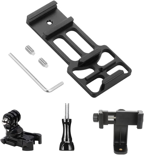 Picatinny Rail Mount Clamp Holder for Guns and Crossbows, POV/Vlog Filming Cameras Accessories Compatible with GoPro Hero 12, 11, 10, 9, 8, 7, (20...