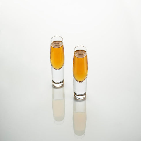 Viski Crystal Heavyweight Shot Glasses Set of 2 - Premium Crystal Clear Glass, Stylish Shot Glasses, Shot Glass Gift Set, 2 oz...