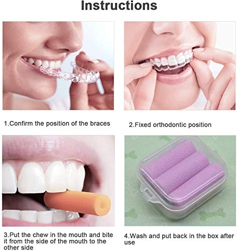 15 unidades Alineador Chewing para bandejas Invisalign, asientos de bandeja para ortodoncia (5 Box)...