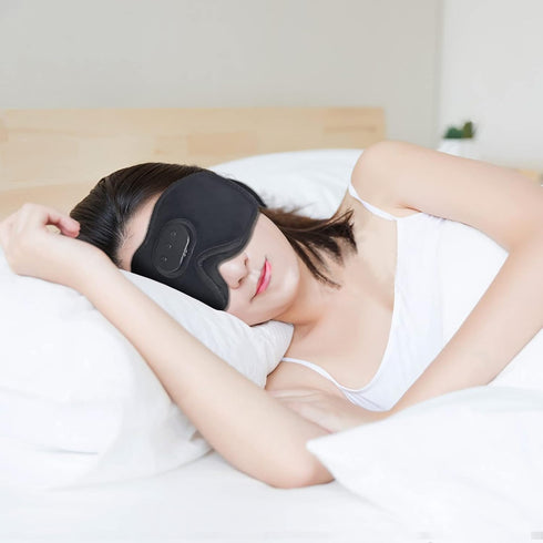 Bluetooth Sleep Mask, Wireless Sleeping Headphones Bluetooth Music Eye Mask for Side Sleepers, 3D Adjustable Sleep Headphones Mask for Air Travel,...