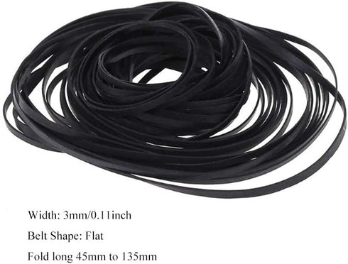 Cassette Tape Machine Recorder Rubber Belt Repair Maintenance Mix Flat Cassette Tape for Recorders CD-ROM Video Machines DVD Drive,50Pcs...