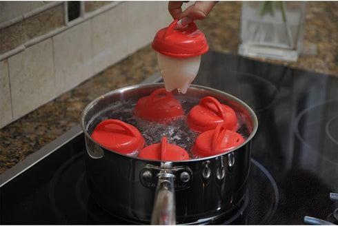 Egglettes Egg Cooker - Hard Boiled Eggs without the Shell, 4 Egg Cups...
