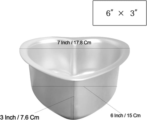 Heart Shaped Cake Pan - 6x3 Inch Aluminum Cake Tin for Weddings, Parties, and Family Occasions Make cake pans for 1-2 servings, heart-shaped small...