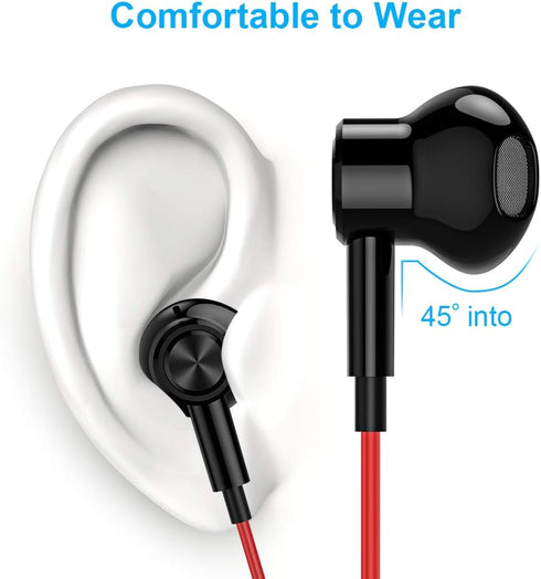 3.5mm Earbuds Noise Canceling Headphone with Microphone Magnetic in-Ear Wired Stereo 3.5mm Jack Earphone for Moto G Power Play Pure Google Pixel 4...