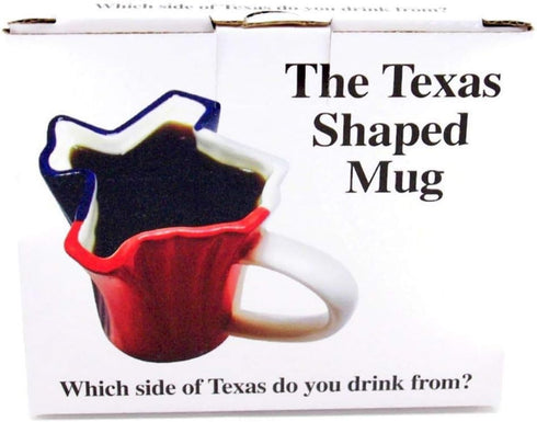 Red, White & Blue Texas Shaped Coffee Mug 12 Ounce...