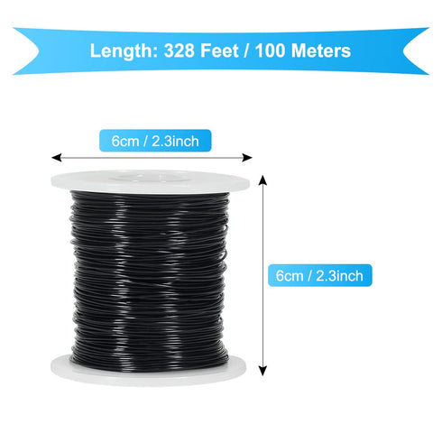 Tenn Well 20 Gauge Jewelry Wire, 328 Feet Soft Aluminum Craft Wire Beading Wire for Jewelry Making Supplies and Crafting (Black)...
