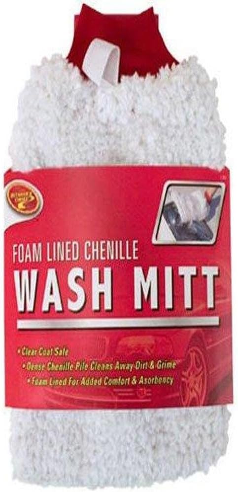Detailer's Choice 2-302 Foam Lined Chenille Wash Mitt...