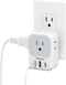 USB Wall Charger, Wall Plug Adapter Outlet Extender, TESSAN 3 Charger Block (1 USB C Port), Multi Charging Station for Cruise, Bathroom, Office, D...