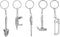 Garneck 5PCS TOOL KEYCHAIN- Mini Wrench Wrench Pendant Keychain, Tool Modeling Keychains Tool Keychain Metal...