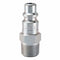 Parker Hannifin H2C Steel Pneumatic Industrial Interchange Nipple with Male Pipe Thread, Non-Valve, Straight Through, 1/4" Body Size, 1/4"-18 NPTF...