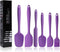 Silicone Spatulas Set, Rubber Spoon Spatula Heat Resistant Spoonula One Piece Design Seamless Spatula Non-Stick Scrapers Baking Mixing Tool (Purpl...