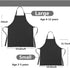 Kids Apron and Chef Hat Set, Adjustable Cotton Child Aprons with Large Pocket Black Girls Boys Kitchen Bib Aprons for Cooking Baking Painting...