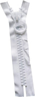 #20 Super Large Plastic Zipper Heavy Duty Zippers 25cm Long with 2pcs for DIY Sewing (#20 White -2pcs)...