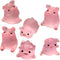 Lucky Piggy Toy Car Ornaments,6pcs Cute Pink Piggy Figures Car Dashboard Decorations Miniature Pig Figurines Landscape DIY Crafts Mini Resin Pig D...