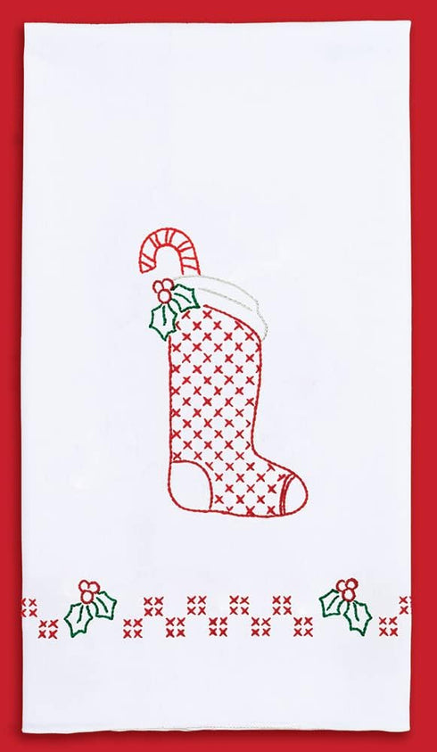 Jack Dempsey Needle Art Stocking Embroidery Towels, white Small...