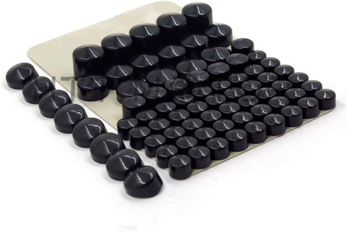 HTTMT MT247-003-BK Black Bolts Toppers Caps Compatible with 1991-2012 Harley Davidson Dyna Glide Twin Cam...