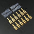 200 pcs Electrical Insulating Sleeve Wire Wrap Connector Gold Female Spade Crimp Terminal 22 to 16 AWG 4.8mm...