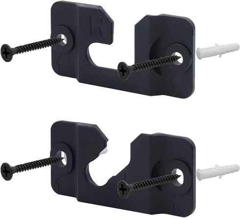 1 Pair of Black Wall Mount Bracket AH96-03064A for Samsung Soundbar HWH750 HW-H750 HW-H450 HW-J355 HWH751 HW-H751 HWJM25 HW-JM25 HWJM45C HW-JM45C ...
