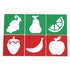 Colorations Fruit & Vegetable Shapes Stencils for Kids, 8 inches, Jumbo, Sturdy, Quality, Washable, Paint, Draw, Spray, Classroom, Arts & Crafts, ...