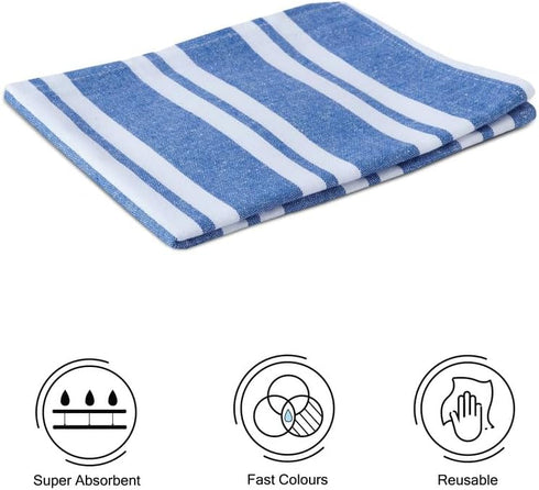Encasa Homes Anti-Odour Kitchen Dish Towels, 18 x 28 inch (4 Pc Set) Highly Absorbent, Tea Towels for Cleaning & Quick Drying, Eco-Friendly Cotton...