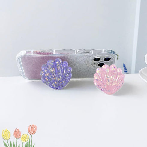 Cute Shell Shape Collapsible Expandable Stand Multi Functional Mobile Phone Grip & Kicktand?Pink?...