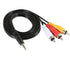 Peidesi 3.5 mm to RCA AV Camcorder Video Cable,3.5mm Male to 3RCA Male Plug Stereo Audio Video AUX Cable for Smartphones,MP3, Tablets,Speakers,Hom...