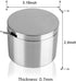 Sugar Container with Lid and Spoon,Spice Jars,Stainless Steel 12 Ounce Sugar Bowl,Multi-Function Spice Salt Brown Sugar Jars Container,Coffee Bar ...