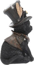 Nemesis Now Cogsmith's Steampunk Cat Adorable Black Cat with Leather Top Hat and Waistcoat, Hand-Painted Resin Figurine, Perfect for Steampunk Col...