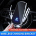 Kinetictronic Wireless Car Charger QI 15W Output Power for 3.5" - 6.5" Phone (Silver)...