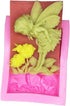2pcs Flower Fairy Soap Molds Handmade Chocolate Making Bakeware Cooking Mousse Cake Silicone Moulds Fondant Gumpaste diy Mold (Dark Pink)...