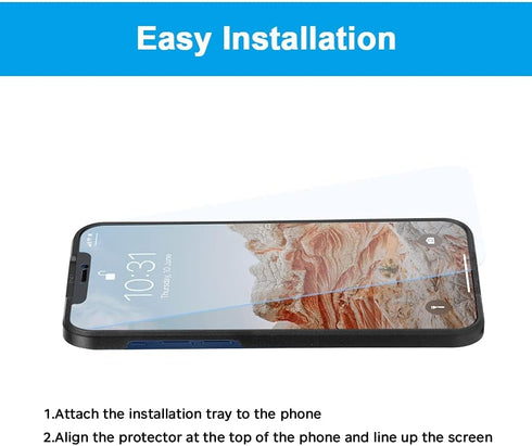 GLASS-M Anti-Blue Light Screen Protector for iPhone 12 Mini, Eye Protection 9H Tempered Glass Film, Full Coverage Blue Light Blocking Screen Cover...