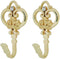 Crown Curtain Wall Hook Household Clothes Hanging Hook Window Drapery Medallion Holdbacks, Curtain Tiebacks, Wall Hook, Tassel Holder 1 Double (Go...
