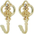 Crown Curtain Wall Hook Household Clothes Hanging Hook Window Drapery Medallion Holdbacks, Curtain Tiebacks, Wall Hook, Tassel Holder 1 Double (Go...