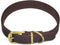 QRDA leather dog collar brown dog training collar heavy duty premium leather dog collar dog collars for medium/large dogs...