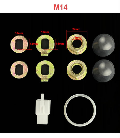 E-Bike Hub Motor Gasket M14 Screw 14mm Shaft Screw Cap Washer/Spacer/Nut Cover Electric Bike Hub Lock for 1000W1500W Motors Electric Bicycle Acces...