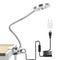 Clip on Lamp Pinkiou Desk Lamp with Clamp for Night Reading Nail Art Makeup Salon LED USB Book Light Clip Clamp Lamp 360°Flexible Gooseneck Bed La...