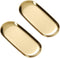 Gold Tray 2 Pack, Stainless Steel Decorative Gold Tray for Bathroom, Jewelry Tray Storage Towel Key Vanity Tray Ring Dish Cosmetics Organizer, for...