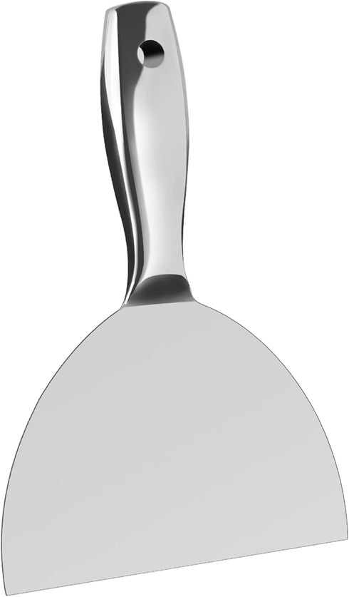Putty Knife 6 Inch,One Piece Premium Polished All-Stainless Steel Scraper Tool for Drywall Finishing,Professional Grade Putty Blade for Scraping P...