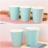 25 Pack 8 oz Disposable Paper Cups, Light Blue Paper Coffee Cups, Hot/Cold Beverage Drinking Cups, Suitable for Offices, Home Kitchens, Coffee Sho...