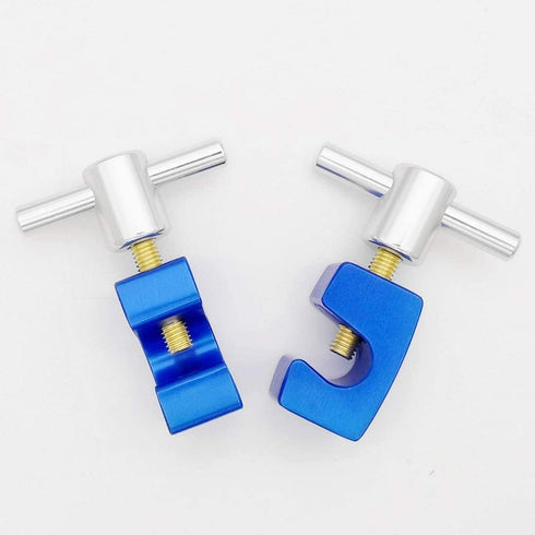 Lift Support Clamp,2pk, up to Dia.14mm shaft, Solid Metal T-Rod Handle,C-Clamp, and Brass Bolt, for Hoods,Tailgates and Trunks...
