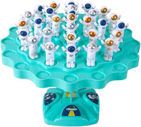 51pcs Children's Balance Astronaut Balance Tree Folding Happy Intelligence Early Education Decompression Game Table Battle, Decorating Characters...