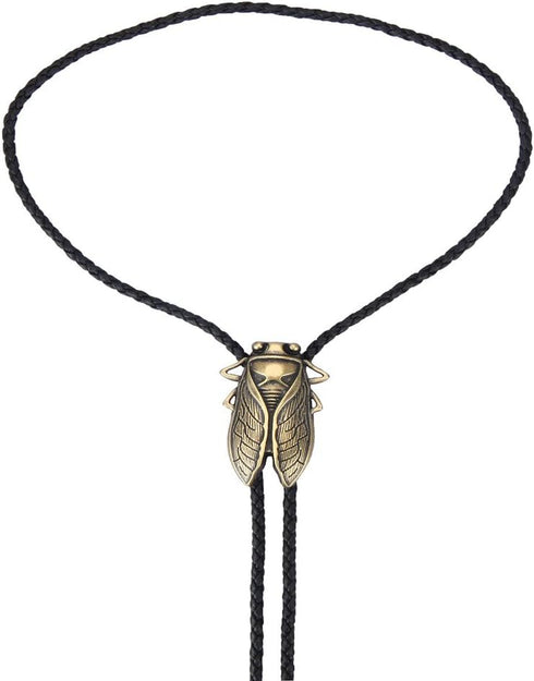 COOLLA Bolo tie- Handmade Western Cowboy Black Vintage Cicada Pendant for Women,Men...