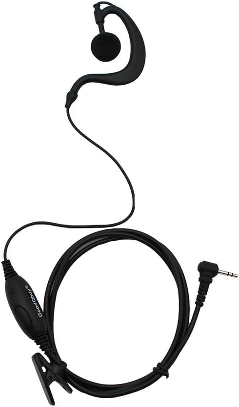 Two Way Radio G Shape Clip-Ear Headset Earpiece with PTT is Compatible with Motorola MH230R MS350R MT350R (Pack of 5)...
