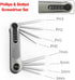 Pocket Screwdriver, Folding Screwdriver Set, 8 in 1 Screwdriver Multitool, Universal Screwdriver, Slotted Phillips Screwdriver, Phillips PH0–PH3, ...
