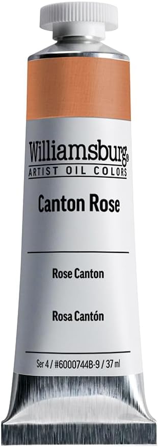 Williamsburg Artist Oil Colors by GOLDEN, Canton Rose, 37 ml tube, Professional Oil Paint, Opaque...