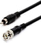 Cmple RG59U 12 Feet BNC Male to RCA Male, 75 Ohm, Coaxial BNC to RCA Video Cable, Black, (449-N)...